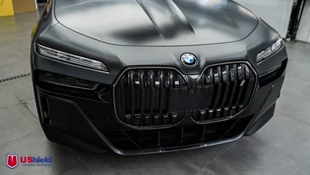 BMW 7시리즈 i7 윈드쉴드, 무광 PPF 재시공. 유쉴드 천안 본사. / 충남 천안