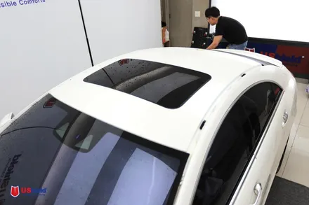 벤츠 CLS63 AMG 유쉴드 바이올렛 썬팅 재시공 / 충남 천안