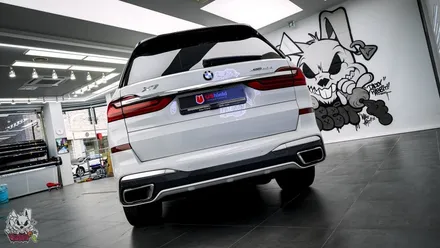 BMW X7 \'진리\' 의 그레이 (시멘트) 전체 고광택 랩핑, 천안 토끼아빠. / 충남 천안