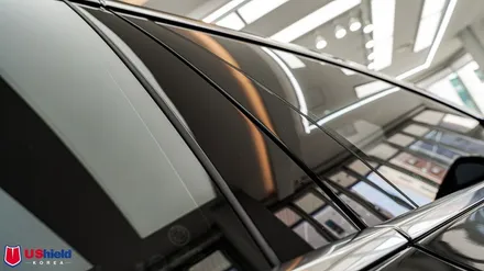 BMW 7시리즈 740D. 전체 PPF, 유쉴드 바이올렛, 스카이 썬팅 시공. / 충남 천안