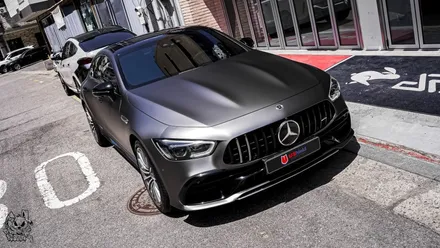 벤츠 GT 43 AMG. 전체 무광 PPF 작업 후 추가 전체 랩핑 시공!ㆍAX 필름. / 충남 천안