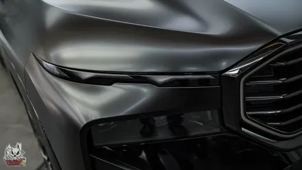 BMW XM 진리의 흑간지, 사틴 블랙 전체 랩핑. 천안 유쉴드 본사. / 충남 천안