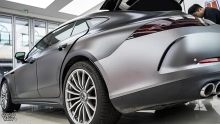 벤츠 GT 43 AMG. 전체 무광 PPF 작업 후 추가 전체 랩핑 시공!ㆍAX 필름. / 충남 천안