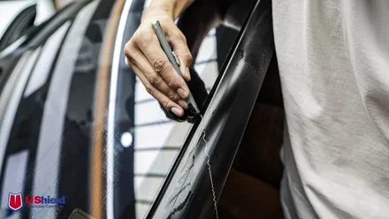 BMW 7시리즈 i7 윈드쉴드, 무광 PPF 재시공. 유쉴드 천안 본사. / 충남 천안
