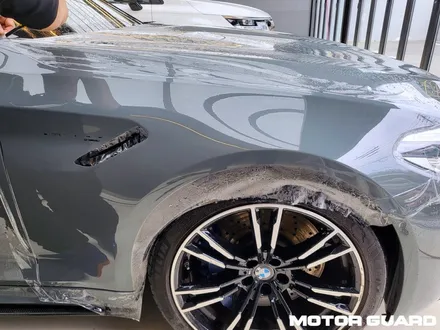 대전 BMW M5 사고 후 손상 된 PPF와 카바차 유광 PPF 재시공 작업! / 동구 가양동