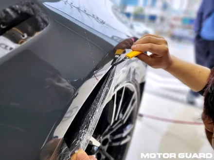 대전 BMW M5 사고 후 손상 된 PPF와 카바차 유광 PPF 재시공 작업! / 동구 가양동