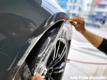 대전 BMW M5 사고 후 손상 된 PPF와 카바차 유광 PPF 재시공 작업! / 동구 가양동