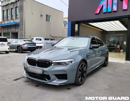 대전 BMW M5 사고 후 손상 된 PPF와 카바차 유광 PPF 재시공 작업! / 동구 가양동