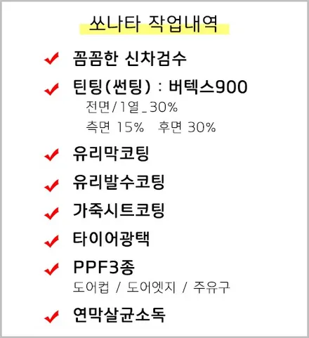 신차에 가장 많이 하는 8종 작업내역! 미리 확인하세요~★ / 시흥시 미산동