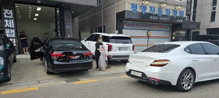 고광택 랩핑 다이아몬드 화이트 전체 시공 (무료 대차 / 탁송)  지원 / 인천 논현동