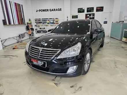 송도 실내랩핑 에쿠스 브러시 블랙 시공 / 인천 논현동