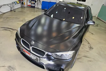 BMW 3시리즈 중고차.! 사틴 블랙 전체랩핑 M 범 펴 개조 경북 구미에서 오셨어요.! / 인천 논현동