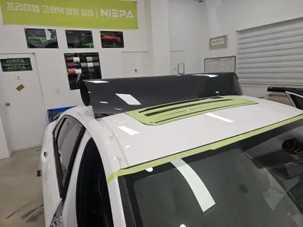 인천 논현동 루프스킨 부분랩핑  아반떼 N 고광택 필름 깔끔하게 시공 / 인천 논현동