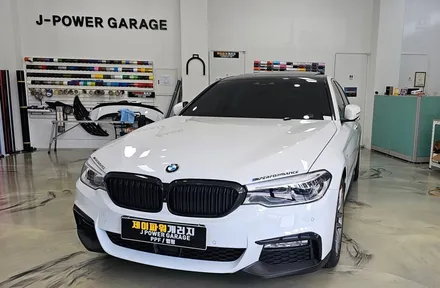 (인천랩핑)  앞 범퍼  3M 카본 포인트 랩핑  BMW 530i 작업 / 인천 논현동
