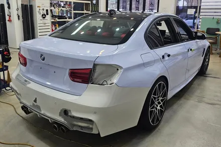 인천랩핑  BMW 3시리즈 수명이 끝난 랩핑 제거 후 재시공 / 인천 논현동