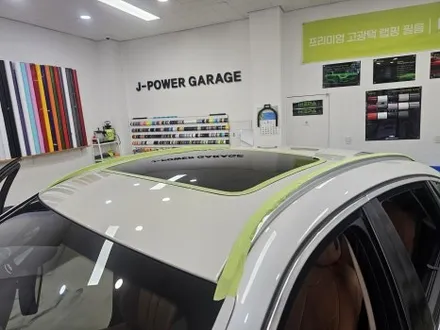 안산랩핑  BMW X6 갈라진 루프스킨 제거 후 고광택 필름 시공 후 실리콘 마감까지 / 인천 논현동
