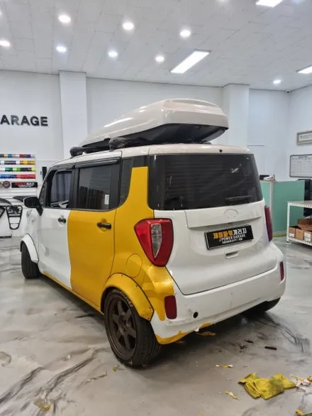 인천랩핑   송도랩핑   /  레이 전체 랩핑제거 제이파워 개러지 / 인천 논현동