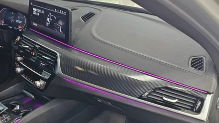 인천 송도 BMW 5시리즈 고광택 리얼 카본 실내랩핑 크롬 죽이기 / 인천 논현동
