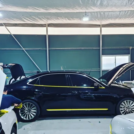 인천랩핑 논현동 에쿠스 전체랩핑 화이트골드 / 인천 논현동