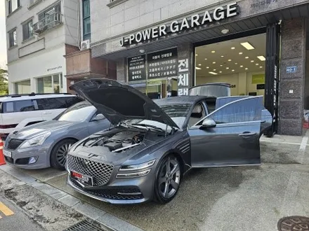 시흥랩핑 제네시스 G80 자동차 고광택 흰색 피아노 화이트 전체랩핑 / 인천 논현동