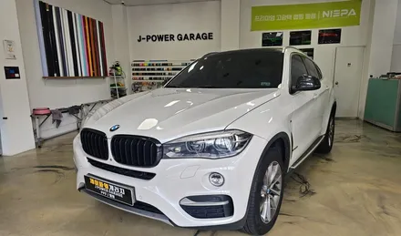 안산랩핑  BMW X6 갈라진 루프스킨 제거 후 고광택 필름 시공 후 실리콘 마감까지 / 인천 논현동