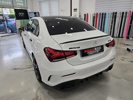 《송도랩핑》 포지드카본 손잡이 /  루프스킨, 스포일러  벤츠 AMG 35 랩핑  제이파워 개러지 / 인천 논현동
