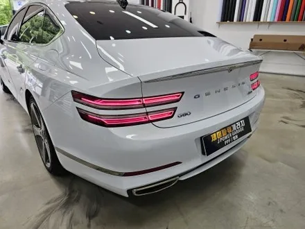 시흥랩핑 제네시스 G80 자동차 고광택 흰색 피아노 화이트 전체랩핑 / 인천 논현동