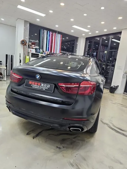 BMW X6 사틴 블랙 전체 랩핑 크롬 죽이기 1인 대표 혼자서 깔끔한 시공후기 / 인천 논현동