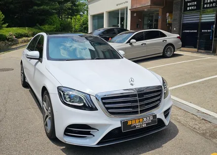 인천 벤츠 S 클레스 W222 다이아몬드 화이트 (흰색) 전체랩핑 / 인천 논현동
