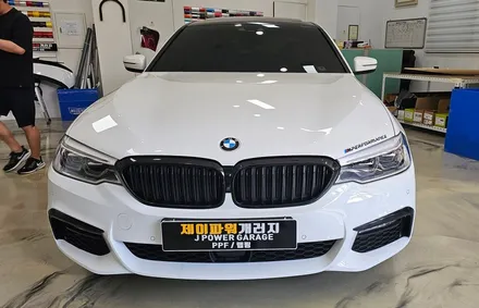 (인천랩핑)  앞 범퍼  3M 카본 포인트 랩핑  BMW 530i 작업 / 인천 논현동