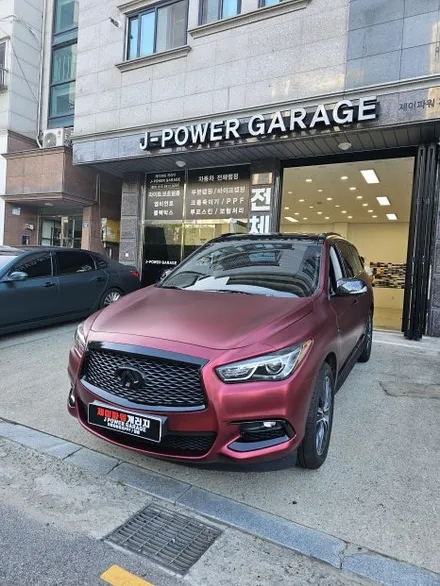 인피니티 QX60 자동차 랩핑 시공 후 접속 사고로 랩핑 제거 후 보험처리로 재시공했어요 / 인천 논현동