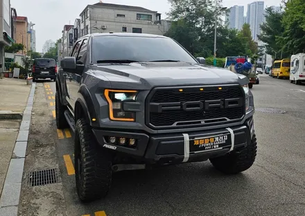 포드 랩터 F150 뿌리는 랩핑 제거 후 고광택 나르도 그레이 전체랩핑 시공 / 인천 논현동