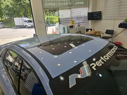 인천 루프스킨 아반떼 N 라인 PET 원단 고광택 피아노 블랙 시공 / 인천 논현동