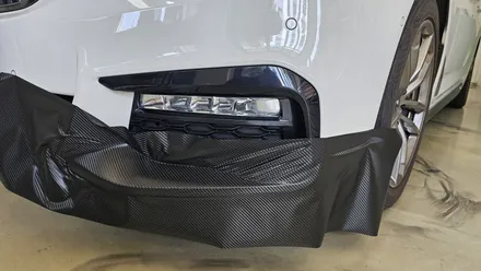(인천랩핑)  앞 범퍼  3M 카본 포인트 랩핑  BMW 530i 작업 / 인천 논현동