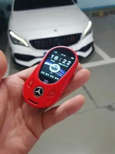 벤츠 AMG E53 강렬한 로고로 완성된 디지털 감성 LCD 액정 스마트키 개조기 / 경기 부천, 전국 택배, 출장