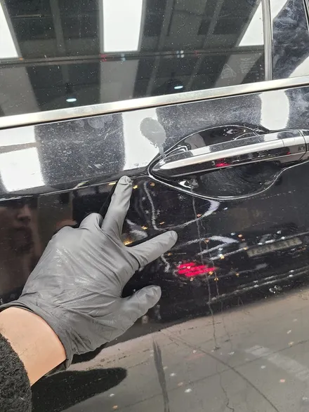 양재동 석회물 제거 낙숫물 제거 제네시스 G80 / 서울 서초