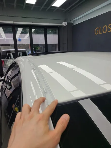 역삼동 랩핑 루프스킨 수명은 어떻게 돼요 BMW i4 M50 / 서울 서초