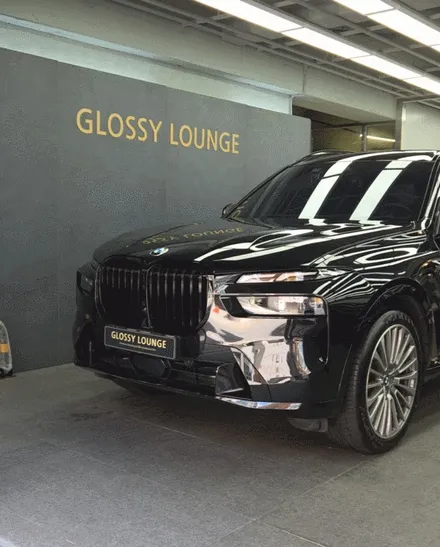 BMW X7 DPE 크롬죽이기 전후 비교, 블랙 그릴과 엠블럼 랩핑 효과 / 서울 서초