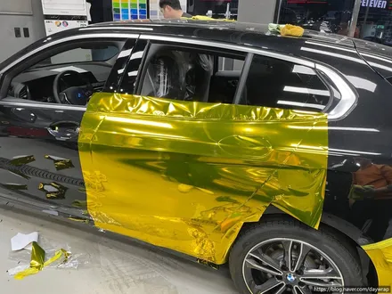 강남랩핑 BMW 1시리즈 타이니봇 골드크롬 / 강남, 개포, 양재