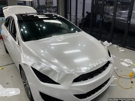 개포랩핑 현대 i40 타이니봇 메탈페인트화이트&쥬시밀크그레이 / 강남, 개포, 양재