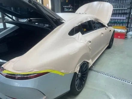 논현 랩핑 벤츠 GT43 전체랩핑 타이니봇 매트 디설트 텐 / 강남, 개포, 양재