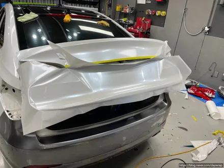 개포랩핑 현대 i40 타이니봇 메탈페인트화이트&쥬시밀크그레이 / 강남, 개포, 양재