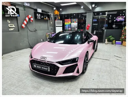 개포랩핑 아우디 R8 택랩 사쿠라핑크 / 강남, 개포, 양재