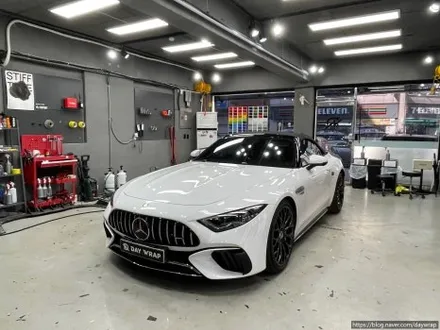 강남랩핑 벤츠 SL63 타이니봇 매트사틴오렌지 전체랩핑 / 강남, 개포, 양재