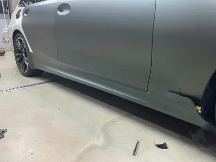 논현랩핑 BMW 340i투어링 전체랩핑 타이니봇 매트메탈릭스톤그린 / 강남, 개포, 양재