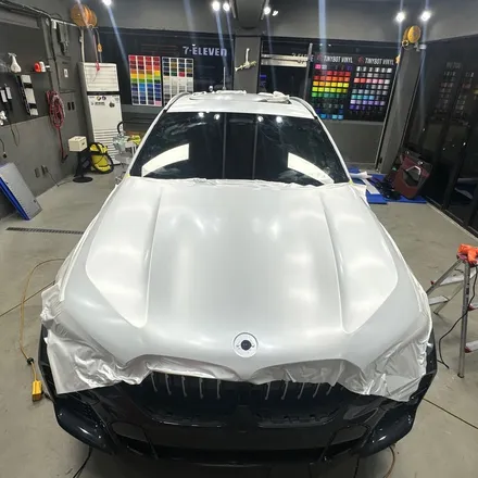 강남랩핑 BMW X6 전체랩핑 타이니봇 매트 펄 화이트 / 강남, 개포, 양재
