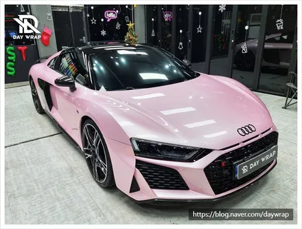 개포랩핑 아우디 R8 택랩 사쿠라핑크 / 강남, 개포, 양재