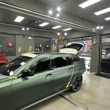 논현랩핑 BMW 340i투어링 전체랩핑 타이니봇 매트메탈릭스톤그린 / 강남, 개포, 양재