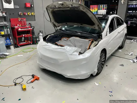 개포랩핑 현대 i40 타이니봇 메탈페인트화이트&쥬시밀크그레이 / 강남, 개포, 양재