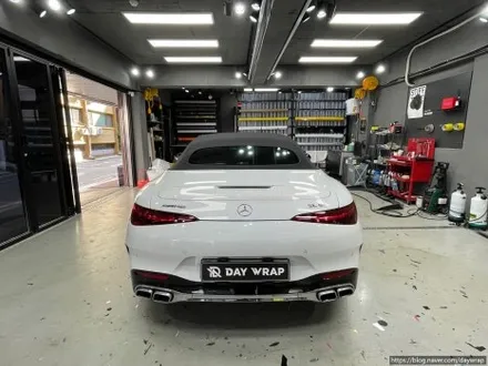 강남랩핑 벤츠 SL63 타이니봇 매트사틴오렌지 전체랩핑 / 강남, 개포, 양재